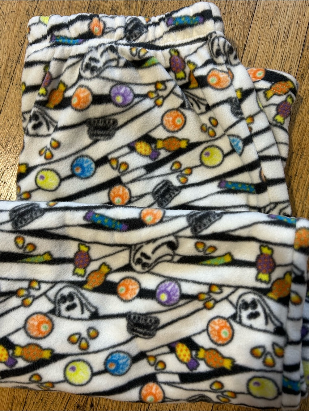 Cat and Jack Ghost Candy Halloween Fleece Pajama Pants 10/12